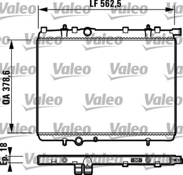 VALEO 732904 радиатор охлаждения двигателя