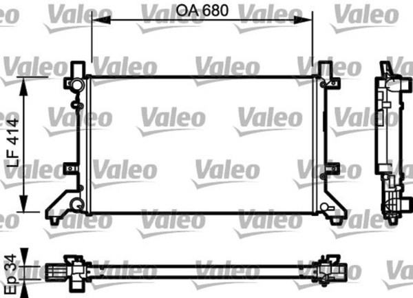 VALEO 732952 радиатор охлаждения двигателя