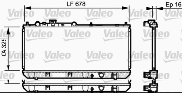 VALEO 734123 радиатор охлаждения двигателя