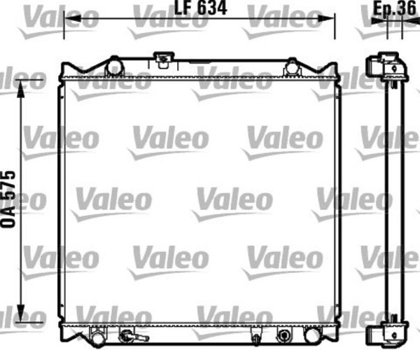 VALEO 734206 радиатор охлаждение двигателя