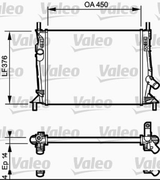 VALEO 734319 радиатор охлаждения двигателя