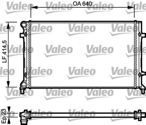 VALEO 734332 радиатор охлаждения двигателя