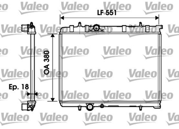 VALEO 734346 радиатор охлаждения двигателя