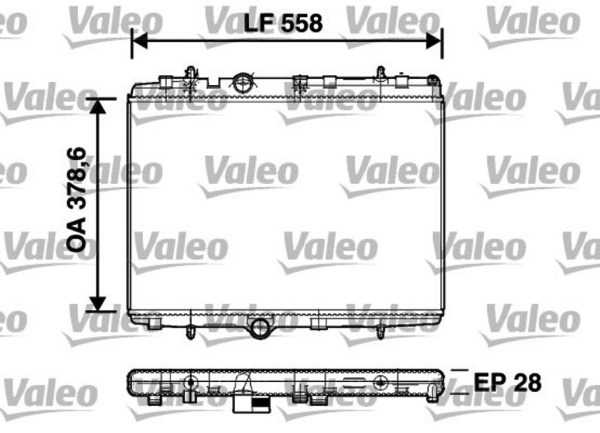 VALEO 734398 радиатор охлаждения двигателя