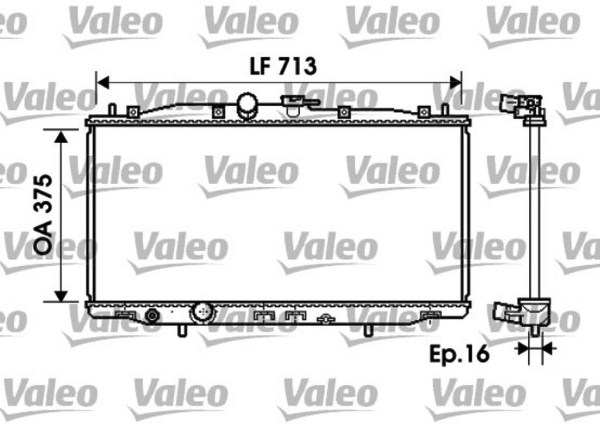 VALEO 734703 радиатор охлаждения двигателя