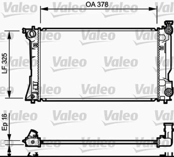 VALEO 734712 радиатор охлаждения двигателя
