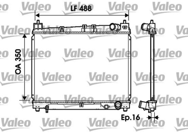 VALEO 734840 радиатор охлаждения двигателя