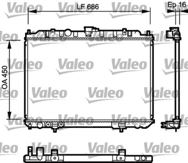 VALEO 735064 радиатор охлаждения двигателя